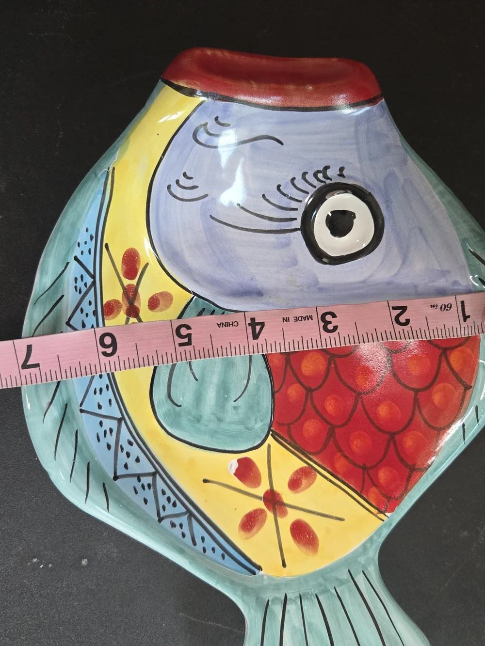 Desuir Vietri Potters Italian Fish Serving Dish Hand Painted Wall Art